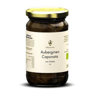 Auberginen Caponata von Sizilien, traditionell,